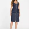 Denim corset top met rits