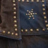 Denim fluwelen jas met rits