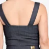 Denim jumpsuit met afneembare bandjes en ritssluiting Denim jumpsuit met afneembare bandjes en ritssluiting
