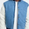 Denim Letterman-jas Denim Letterman-jas