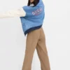 Denim Letterman-jas Denim Letterman-jas