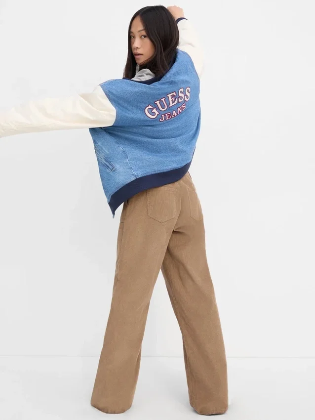 Denim Letterman-jas Denim Letterman-jas