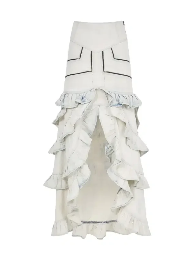 Denim rok met ruches Denim rok met ruches