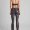 Denim vetersluiting bh-top