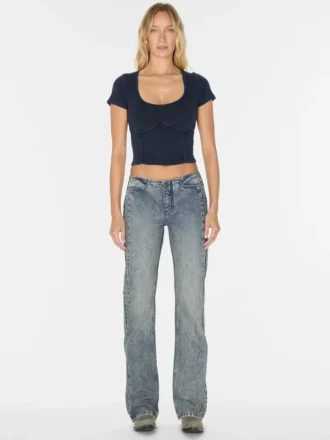 Denimjeans met patchwork