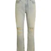 Distressed denim broek met wijde pijpen Distressed denim broek met wijde pijpen