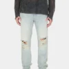 Distressed denim broek met wijde pijpen Distressed denim broek met wijde pijpen