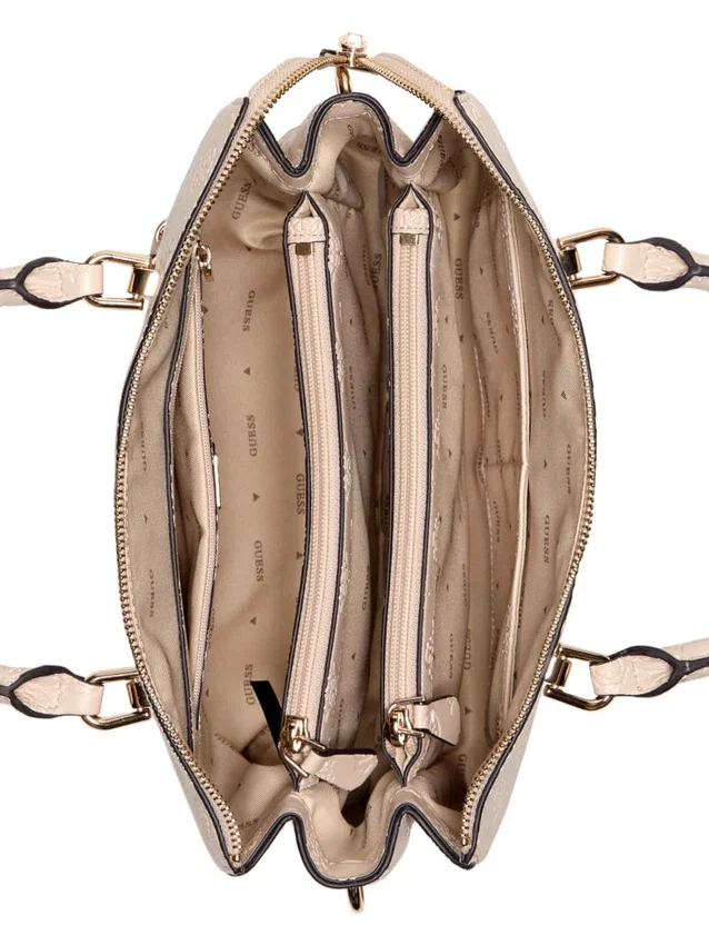 Dita Multi Comp Satcheltas met ingeperst pioenrozenpatroon Dita Multi Comp Satcheltas met ingeperst pioenrozenpatroon