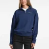 Donker indigo sweatshirt met halve rits Donker indigo sweatshirt met halve rits