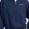 Donker indigo sweatshirt met halve rits Donker indigo sweatshirt met halve rits