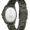 Donkerzilverkleurig en groen analoog horloge