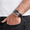 Doorzichtig en zwart siliconen multifunctioneel horloge
