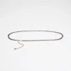 Dunne riem met baguette-strass