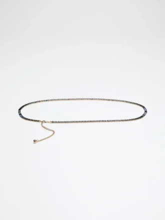 Dunne riem met baguette-strass