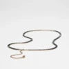 Dunne riem met baguette-strass