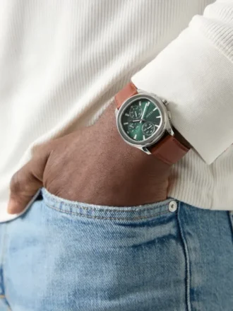 Echt lederen multifunctioneel horloge 40 mm