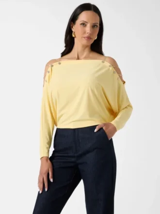Eco Adri off-shoulder top met kristallen