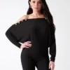Eco Adri off-shoulder top met kristallen