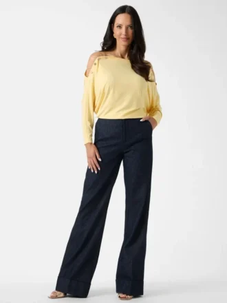 Eco Adri off-shoulder top met kristallen