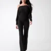 Eco Adri off-shoulder top met kristallen