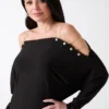 Eco Adri off-shoulder top met kristallen