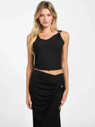 Eco Aimee Top met strass-bandjes