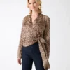 Eco Alanis gewikkelde blouse met print