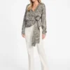 Eco Alanis gewikkelde blouse met print