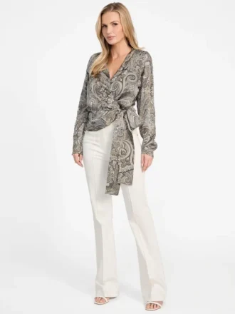 Eco Alanis gewikkelde blouse met print