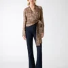 Eco Alanis gewikkelde blouse met print