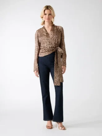 Eco Alanis gewikkelde blouse met print