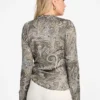 Eco Alanis gewikkelde blouse met print