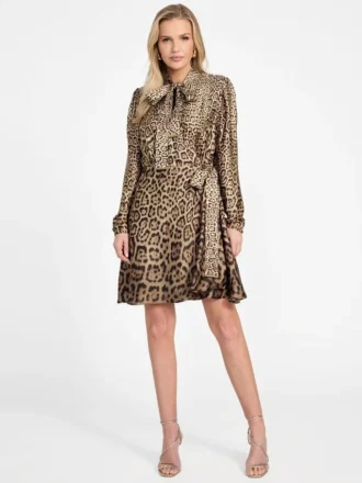 Eco Alanis satijnen jurk met print