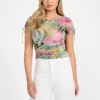 Eco Amaya bedrukte mesh top Eco Amaya bedrukte mesh top