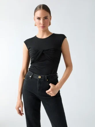 Eco Amelia top met gedraaide voorkant