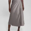 Eco Anastasia midi-rok van satijn Eco Anastasia midi-rok van satijn