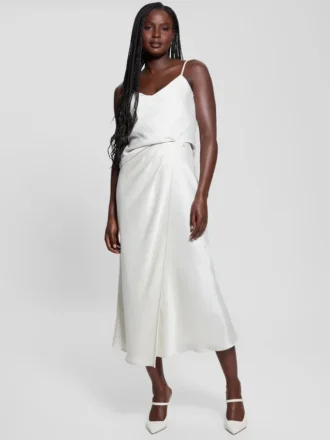 Eco Anastasia midi-rok van satijn Eco Anastasia midi-rok van satijn