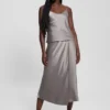Eco Anastasia midi-rok van satijn Eco Anastasia midi-rok van satijn