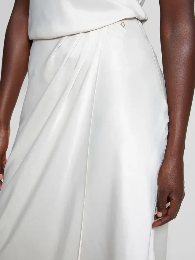 Eco Anastasia midi-rok van satijn Eco Anastasia midi-rok van satijn