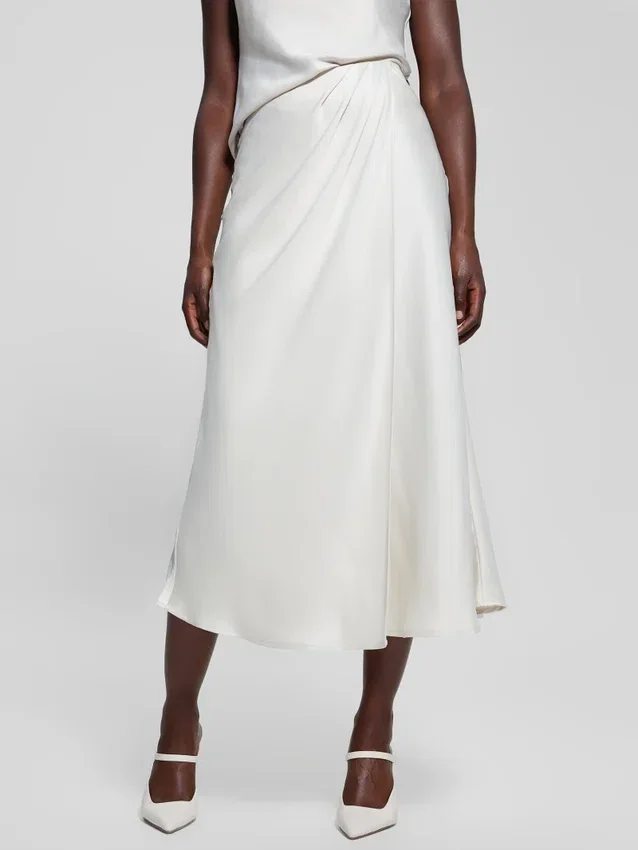 Eco Anastasia midi-rok van satijn Eco Anastasia midi-rok van satijn