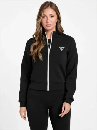 Eco Ann scuba-sweatshirt met doorlopende rits