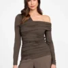 Eco Astrid asymmetrische gedrapeerde top Eco Astrid asymmetrische gedrapeerde top