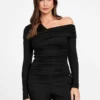 Eco Astrid asymmetrische gedrapeerde top Eco Astrid asymmetrische gedrapeerde top