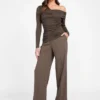 Eco Astrid asymmetrische gedrapeerde top Eco Astrid asymmetrische gedrapeerde top