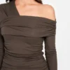 Eco Astrid asymmetrische gedrapeerde top Eco Astrid asymmetrische gedrapeerde top