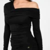 Eco Astrid asymmetrische gedrapeerde top Eco Astrid asymmetrische gedrapeerde top
