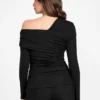 Eco Astrid asymmetrische gedrapeerde top Eco Astrid asymmetrische gedrapeerde top