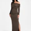 Eco Astrid Off-Shoulder gedrapeerde jurk Eco Astrid Off-Shoulder gedrapeerde jurk
