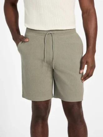 Eco Baron-short met textuur