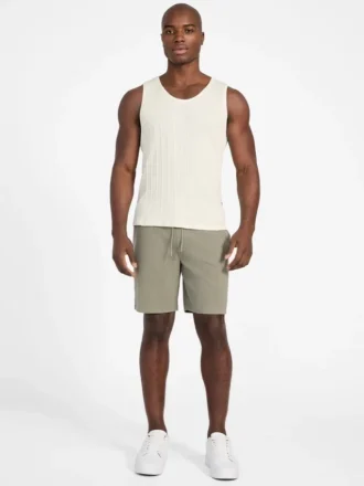 Eco Baron-short met textuur